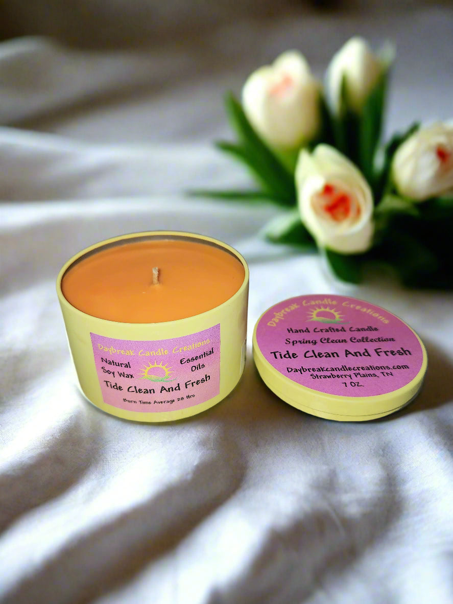 Tide Fresh Scented Candle-Handmade Soy Wax