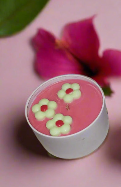 Hibiscus Scented Candle- Handmade Soy Wax