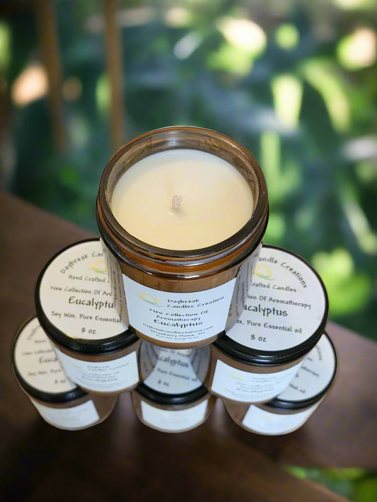 Aromatherapy Eucalyptus scented Candle-Handmade Soy Wax