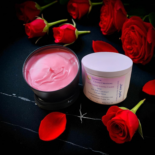 New Cream Top Scented Candle. Rose and Tobacco
