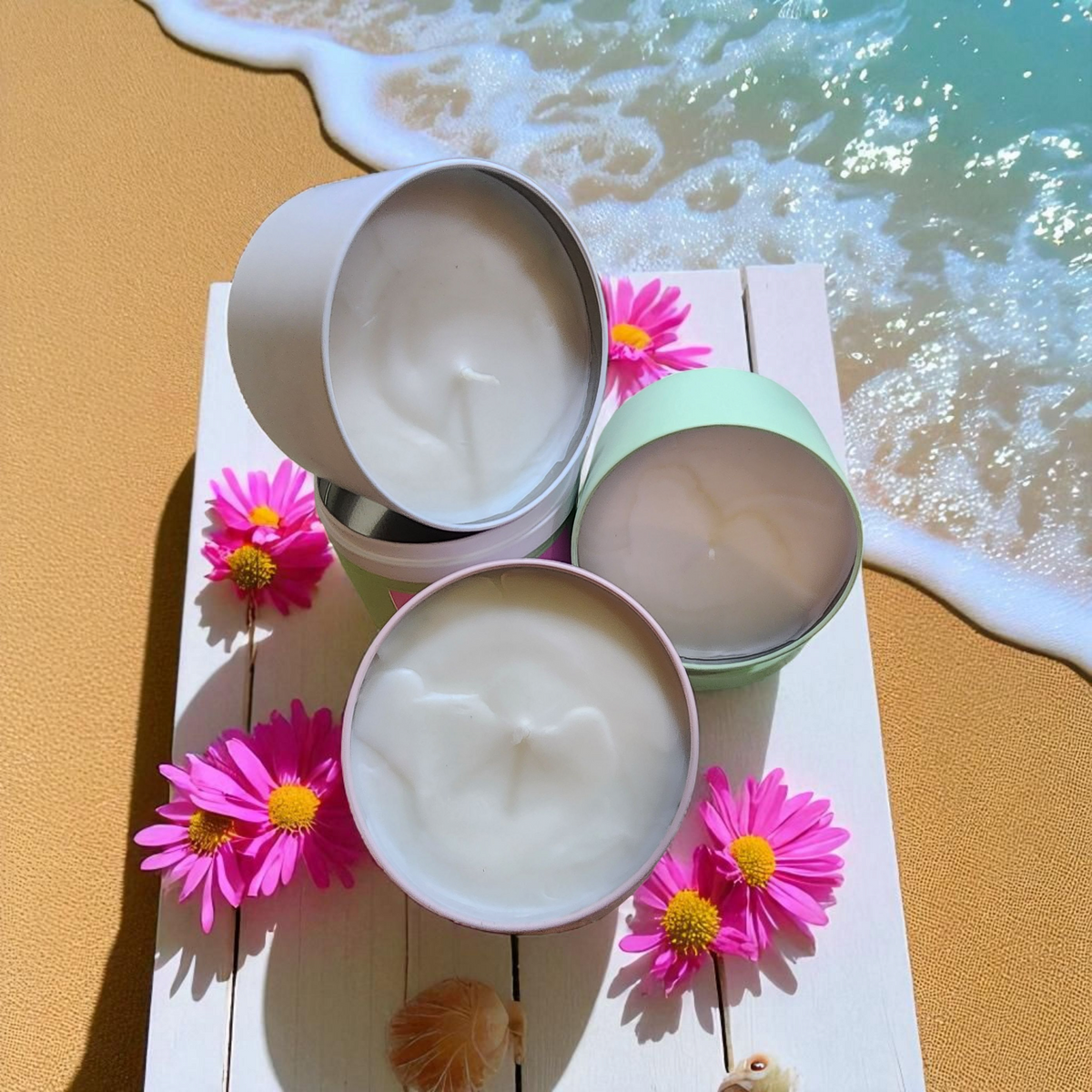 New Cream Top Scented Candle.